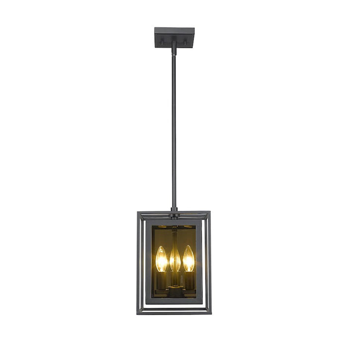 Z-Lite Infinity 11.75" Mini Pendant, Misty Charcoal, Smoke