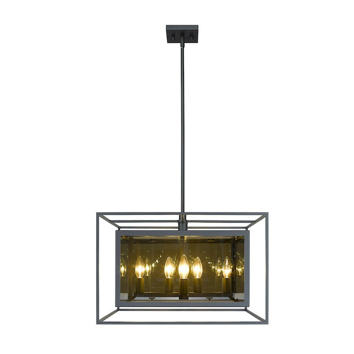 Z-Lite Infinity 11.75" Mini Pendant, Misty Charcoal, Smoke