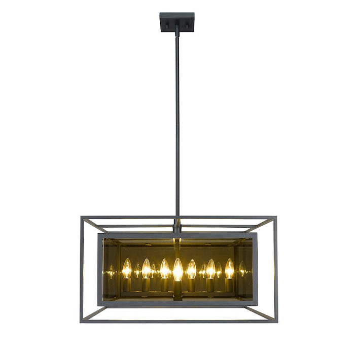 Z-Lite Infinity 11.75" Mini Pendant, Misty Charcoal, Smoke