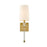 Z-Lite Sophia 1 Light 20" Wall Sconce, Rubbed Brass/White