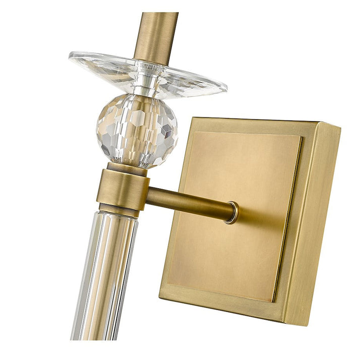 Z-Lite Ava 1 Light 25" Wall Sconce, Rubbed Brass/White